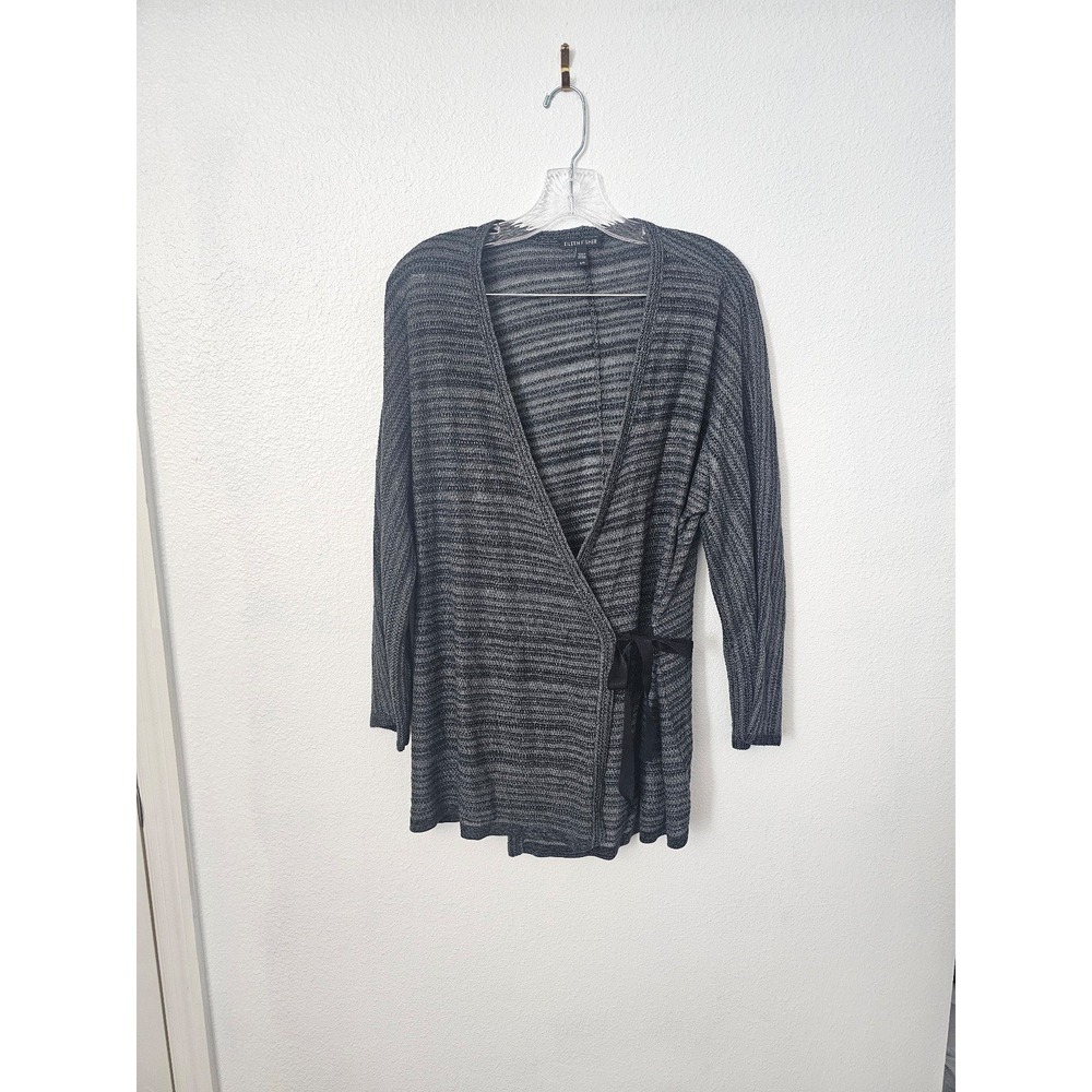Eileen Fisher Tencel Wool Blend‎ Kimono Wrap Sweater Women's Size Large